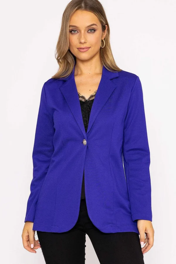 Stretch Twill Blazer In Purple