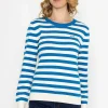 Stripe Crew Neck In Navy