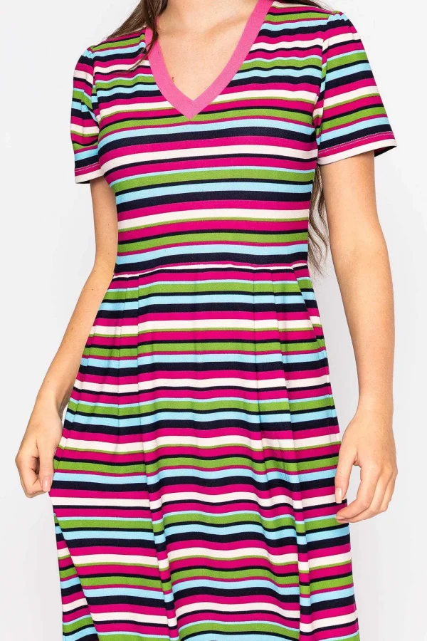 Stripe Jersey Dress In Multi