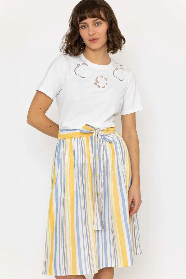 Stripe Midi Skirt