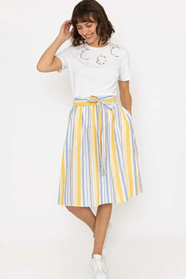 Stripe Midi Skirt