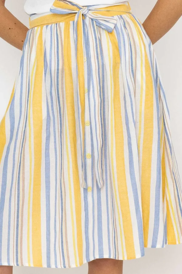 Stripe Midi Skirt