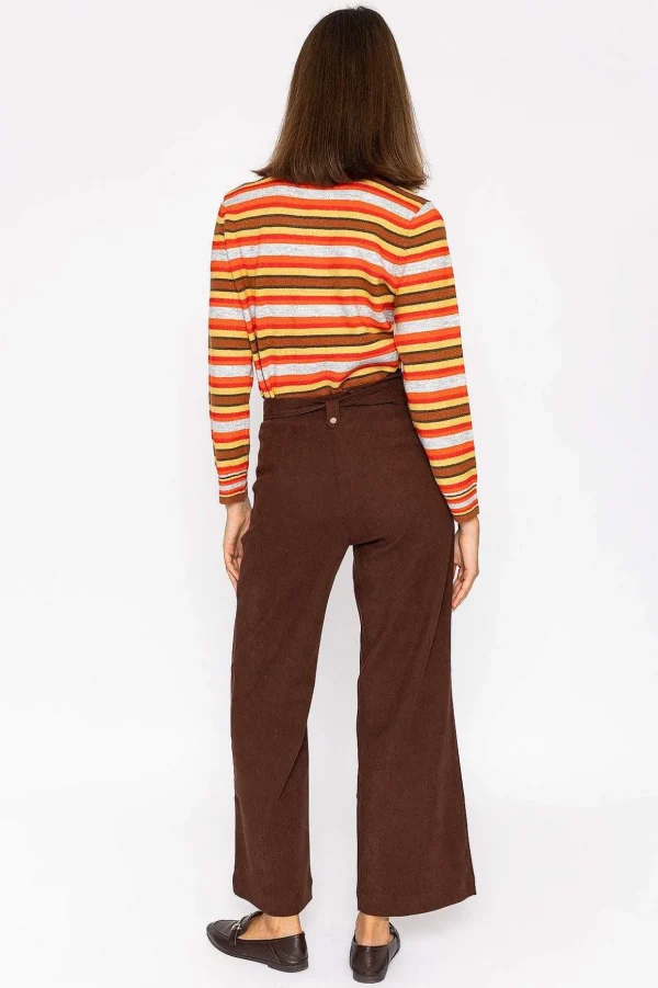 Stripe Ruffle Neck In Multi