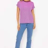 Stripe Tee In Purple