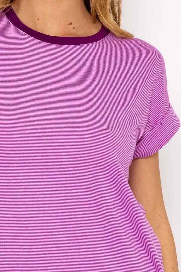 Stripe Tee In Purple