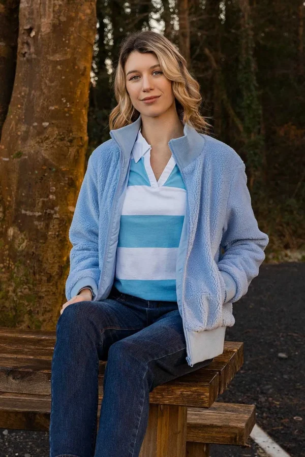 Stripped Rugby Polo Shirt In Blue