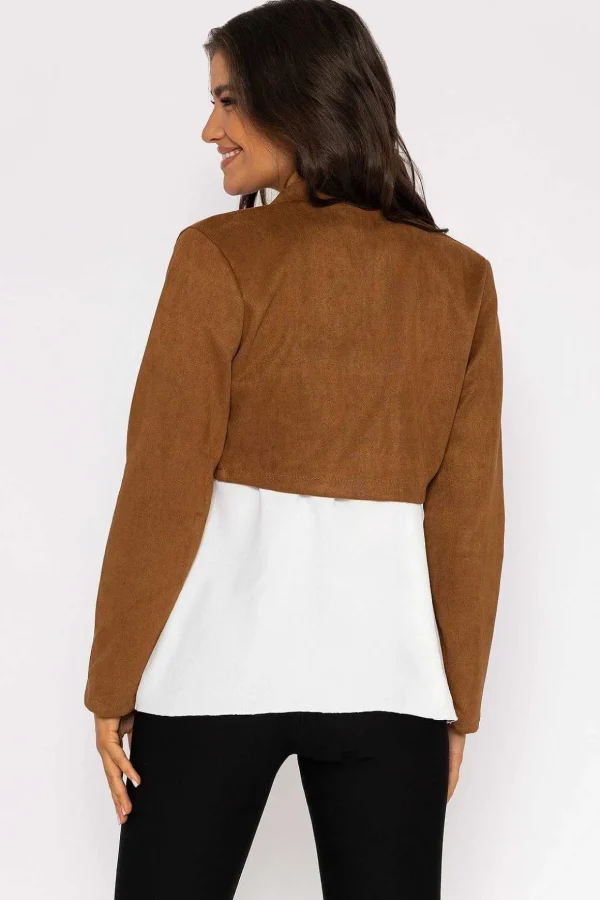 Suede Bolero In Camel