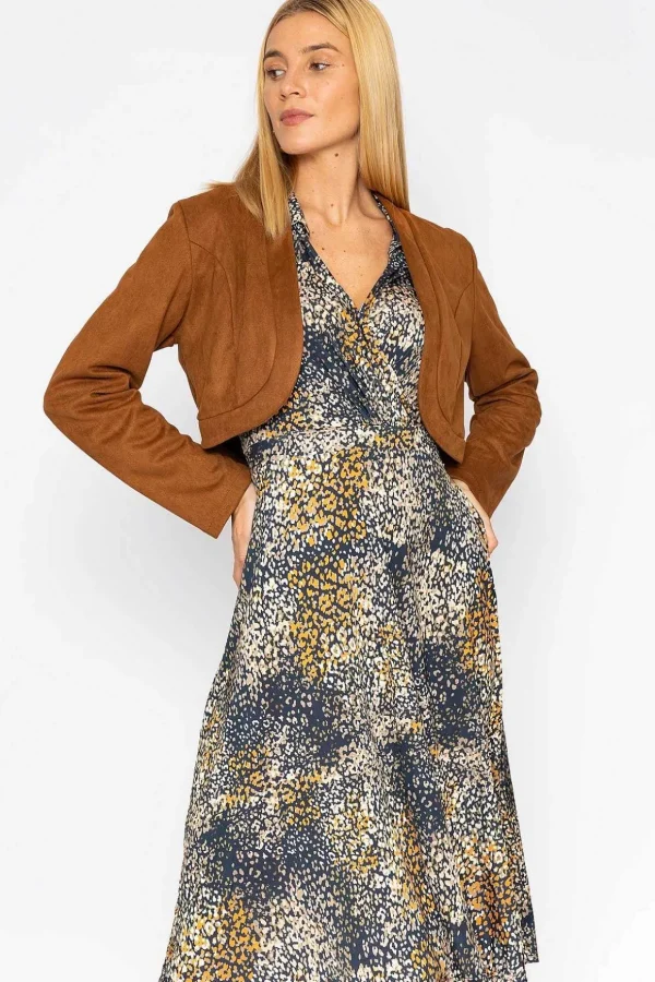 Suede Bolero In Camel
