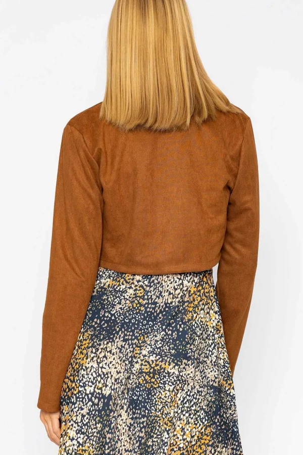 Suede Bolero In Camel