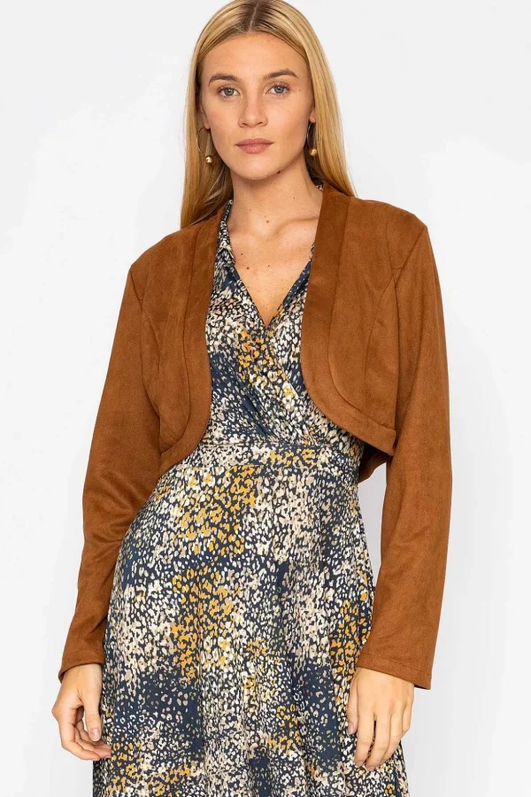 Suede Bolero In Camel