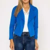 Suede Cover Up Jacket In Blue
