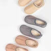 Suedette Mule Slippers In Pink