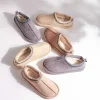 Suedette Mule Slippers In Beige