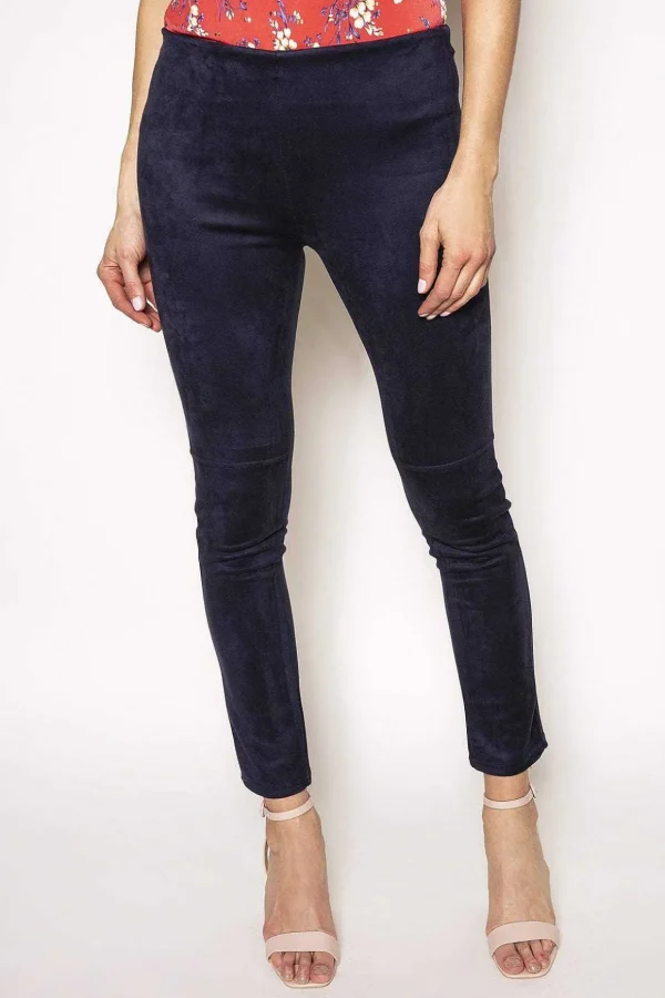 Suedette Trousers In Navy