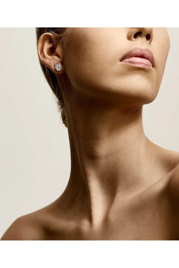 Sun Motif Earrings In Gold