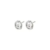 Sun Motif Earrings In Silver