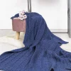 Super Soft Merino Throw In Blue