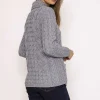 Supersoft Merino Wool Women'S Cardigan In Grey