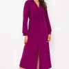 Susannah Midi Dress In Magenta