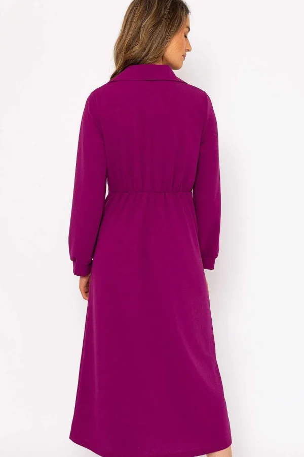 Susannah Midi Dress In Magenta