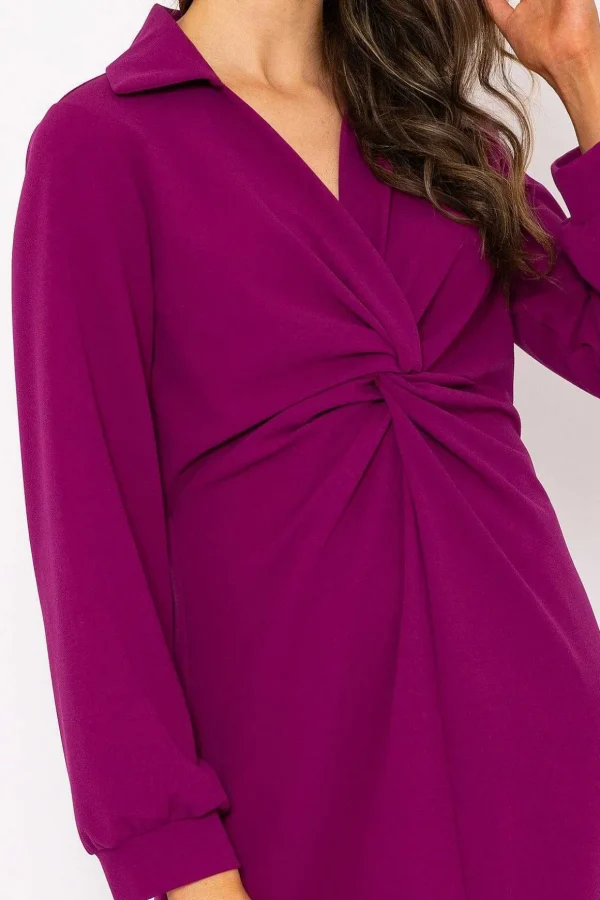 Susannah Midi Dress In Magenta