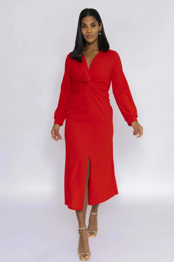Susannah Midi Dress In Red