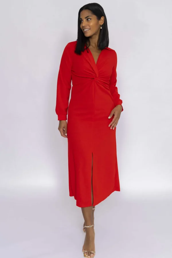 Susannah Midi Dress In Red