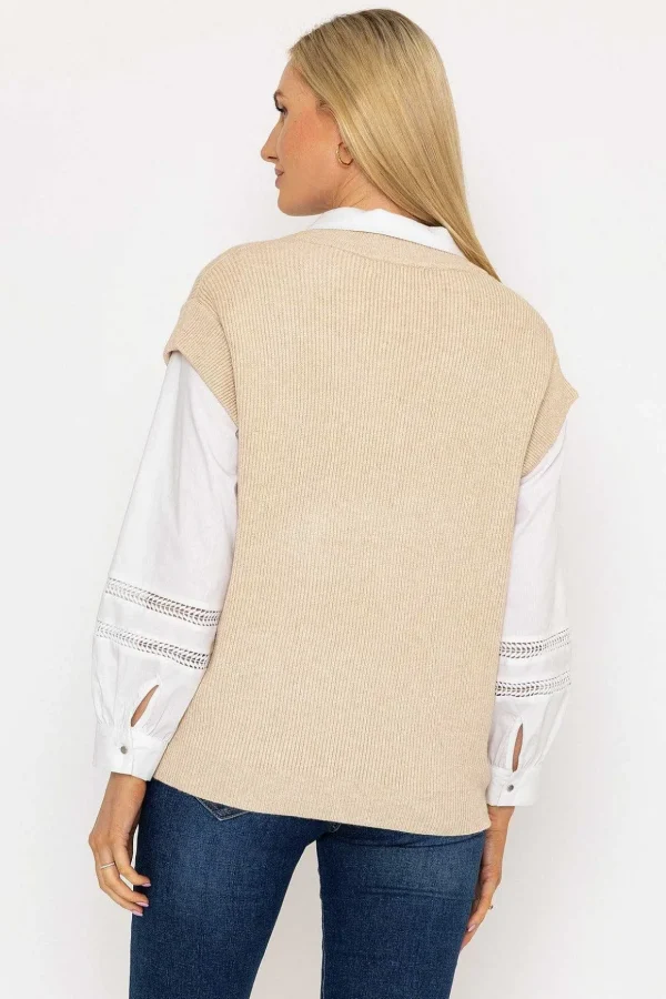 Sweater Vest In Beige