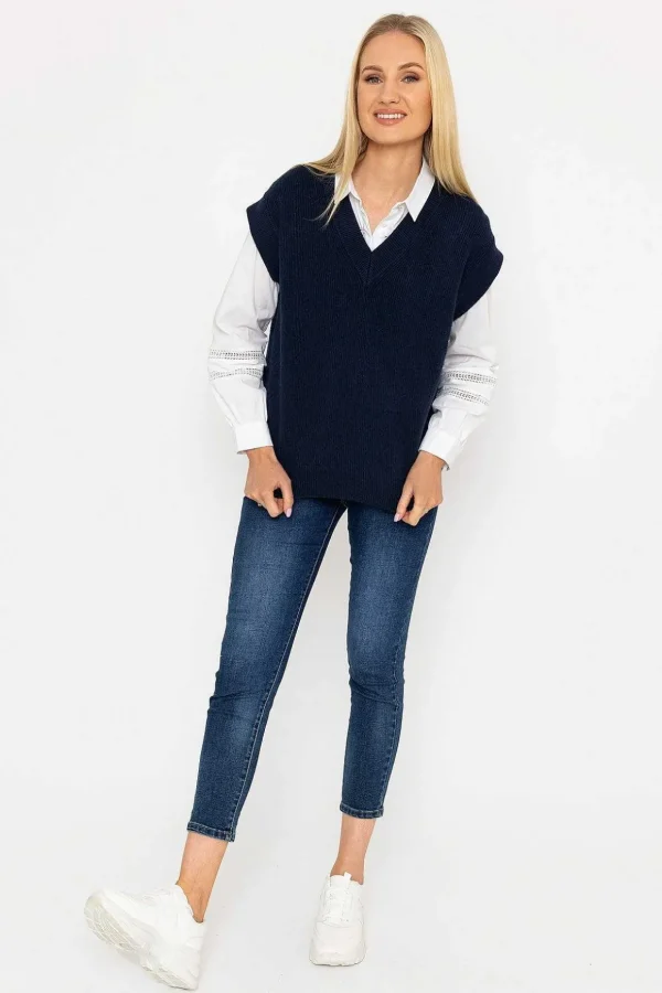 Sweater Vest In Navy