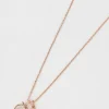 T Initial Necklace In Rose Gold