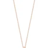 T-Bar Cz Set Bar Pendant In Rose Gold