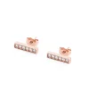 T-Bar Stud Earrings In Rose Gold