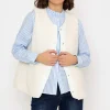 Teddy Gilet In Ecru
