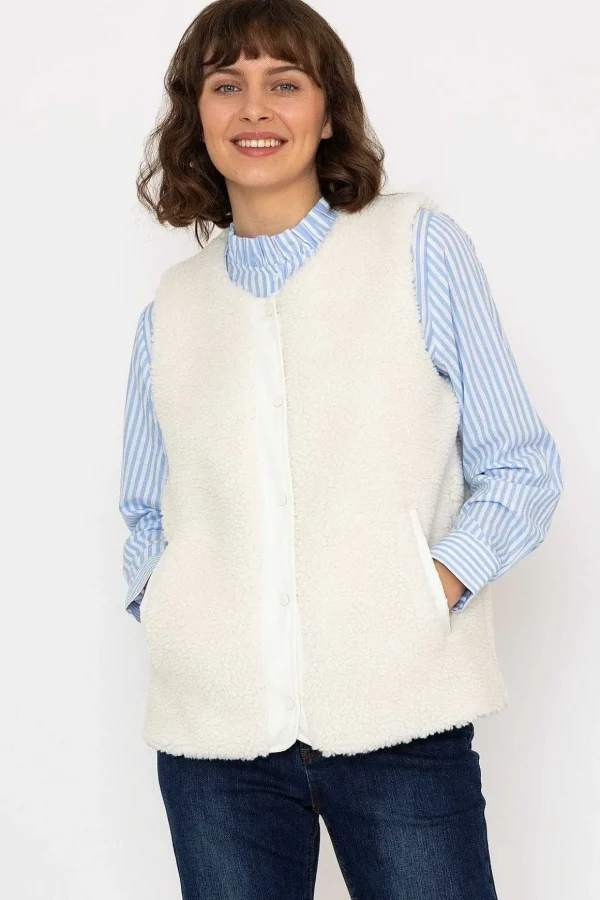 Teddy Gilet In Ecru