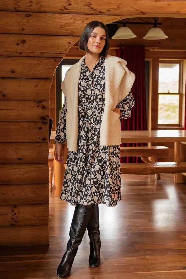 Teddy Gilet In Ecru