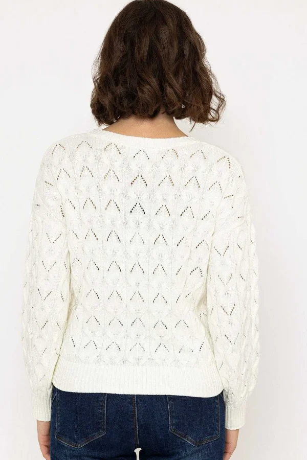 Textured Crew Neck In Ivory