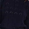 Textured Crew Neck In Navy