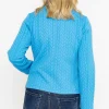 Textured Jersey Zip Jacket In Blue
