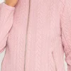 Textured Jersey Zip Jacket In Pink