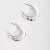Textured Open Hoop Earrings