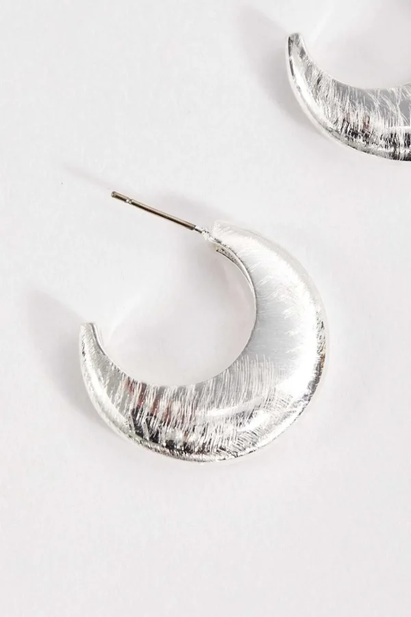 Textured Open Hoop Earrings