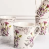 Thistle White Bone China Set Of 4 Mugs