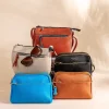 Triple Compartment Crossbody In Orange