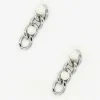 Triple Link Earrings In Silver