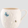 Turquoise Ceramic Wild Rose Mug