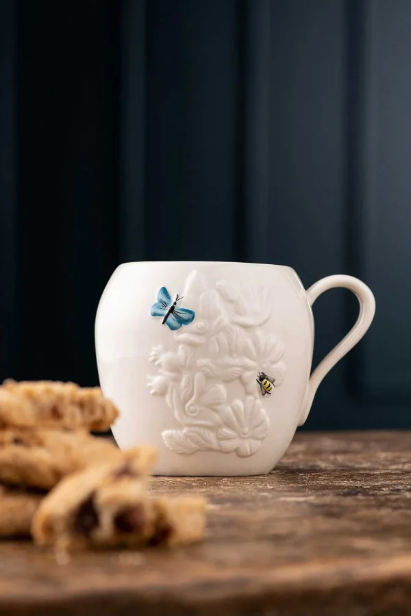 Turquoise Ceramic Wild Rose Mug