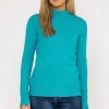 Turtleneck Knit In Aqua