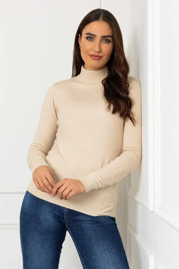 Turtleneck Knit In Beige