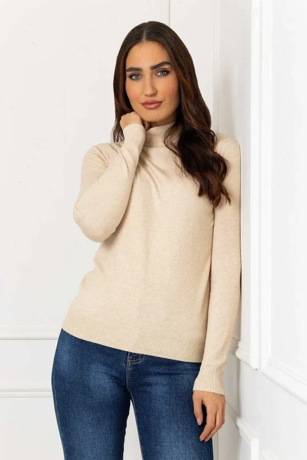 Turtleneck Knit In Beige