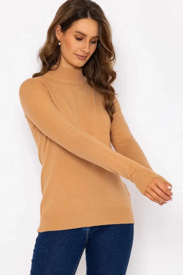 Turtleneck Knit In Camel